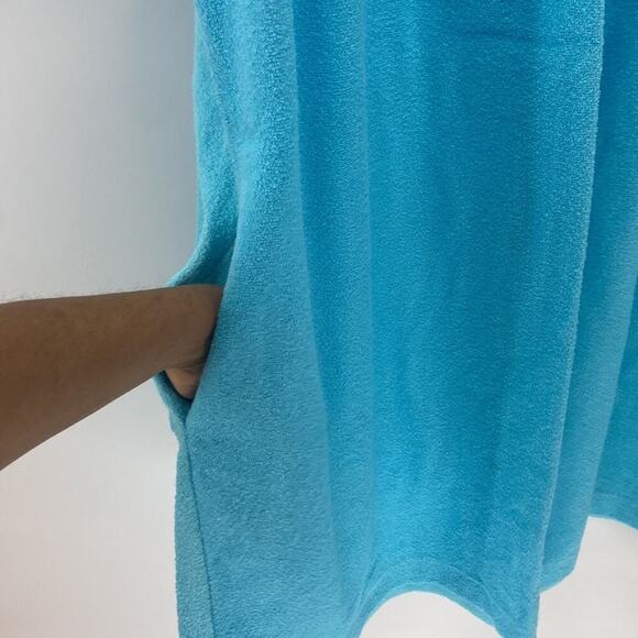 Vintage Terry cloth Swim Coverup house Dress Adrian Roberts 80s 90s oversized - Picture 5 of 7